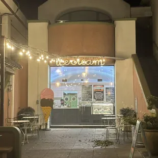 outside