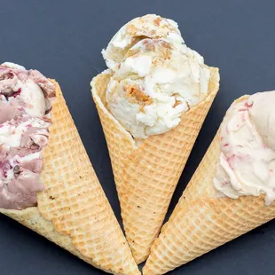 Iscream scoops in freshmade waffle cones