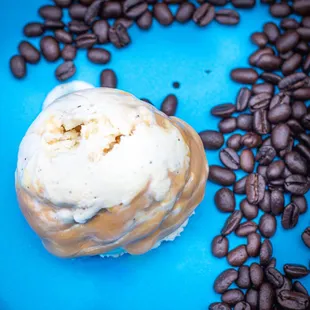 Dulce de leche Coffee. 

coffee
ice scream &amp; caramel swirls