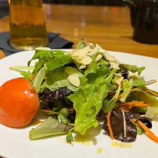 Salad included with Miyako dinner course set