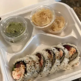 Same here, the tuna is still that deep artificial red color.