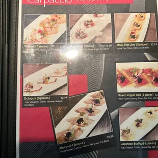 Just checked in. This is the menu. I'll post more on the food after we order. Cheers