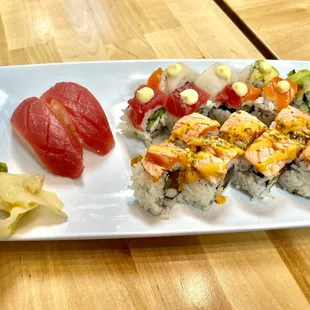 Bluefin Tuna Nigiri, Follow the Rainbow (top), and Internal Combustion