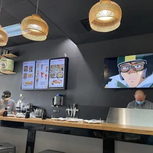 sushi and sashimi, interior