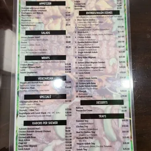 Menu, September 2024