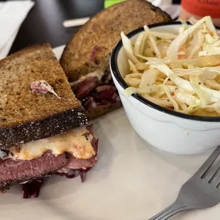 Pastrami Reuben &amp; slaw was delish too!