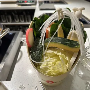 Veggies that come with it.