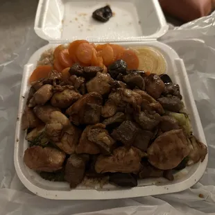 Chicken and steak #blessed