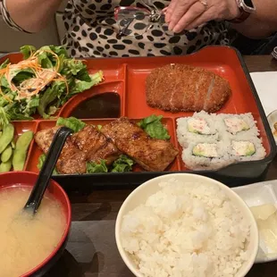 Bento box (Tonkatsu &amp; Teriyaki Tuna)