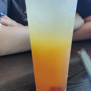 Lemon Peach Bubbling Boba