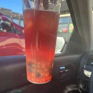 strawberry boba