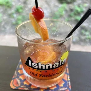Old fashioned: pure Wisconsin version with options of their own brandy or bourbon.