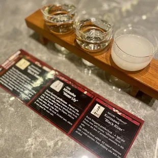 Selected sake sampler