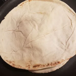 Pita (I was warming it on the stove)