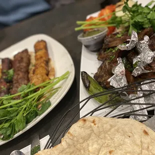 Lamb chops and meat mix