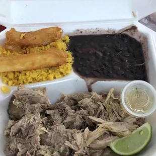 Lechón Bowl w Yuca Frita as the side