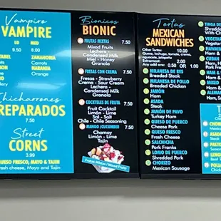 Food menu