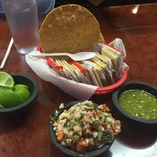 Complimentary ceviche