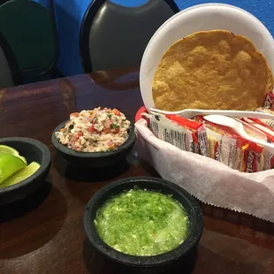Served for free when you sit down.