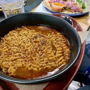 Ramen-Birria and fish tacos