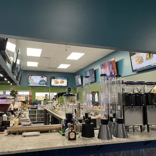 a view of the counter area