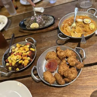 chicken wings and fried chicken, food