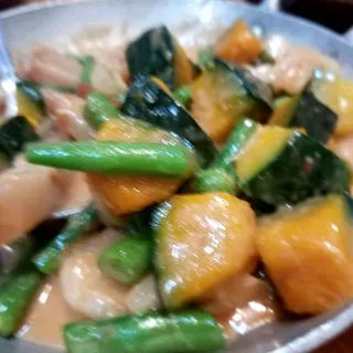 Ginataang Green Beans & Kalabasa