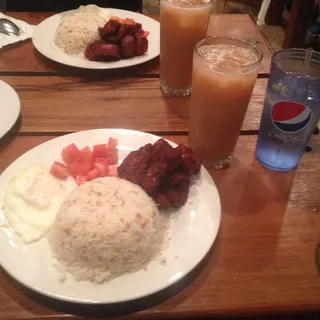 Longsilog and Soda
