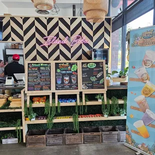 Interior decorations w/ menu