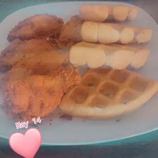 Chicken and waffles