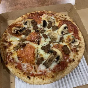 Pepperoni and mushroom