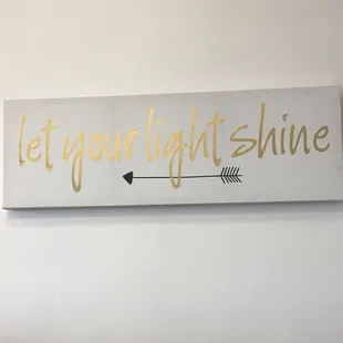 let your light shine sign
