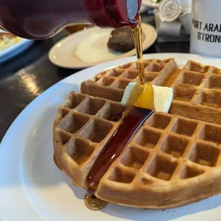 Exceptional crispy outside fluffy inside waffle