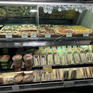 Pizza staged for ordering