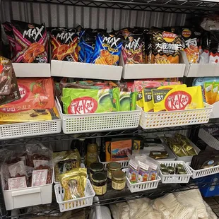 a variety of snacks and snacks