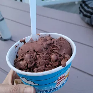 Dark chocolate with salted caramel