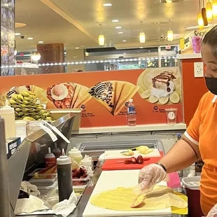 Spread on the custard!