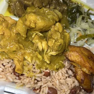 Curry Curried Goat and Chicken Plates