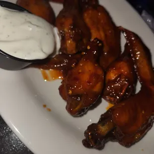Sweet Chill Wings with Ranch Sauce; 9/10  3/21/2023