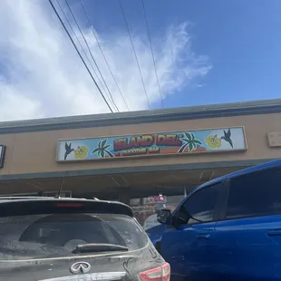 outside, parking is pretty tight