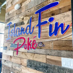 a sign for the restaurant