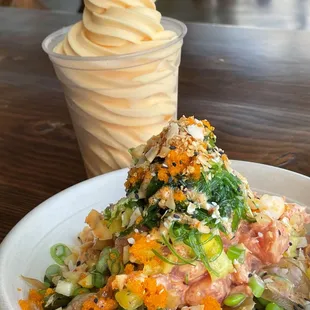 a bowl of food