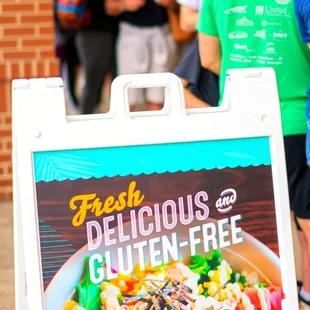 a sign for a fresh delicious glutenfree
