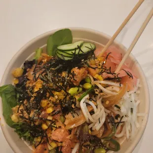 Yummy poke bowl.