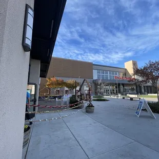 outside