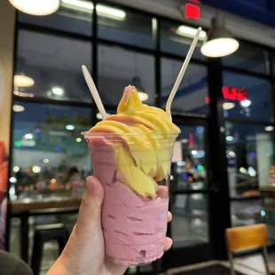 50% off 3-6pm - pineapple and raspberry swirl