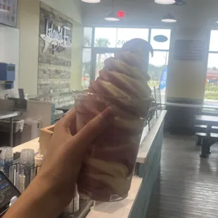 Pineapple &amp; Raspberry swirl dole whip