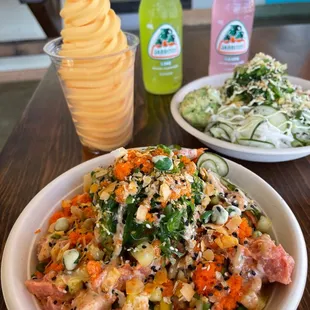 Build your own Bowl, Dole Soft Serve &amp; Jarritos perfect combo