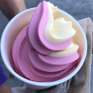 Strawberry Pineapple Swirl Dole Whip Cup