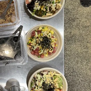 Poke bowls